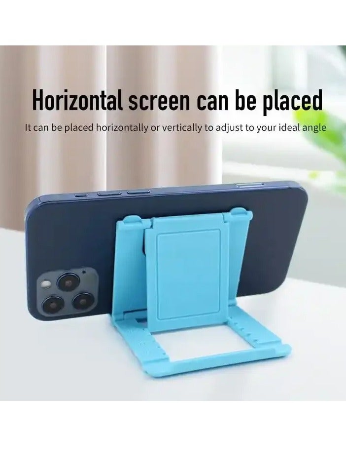 AROAQ Cell Phone Stand, Portable And Foldable Desk Phone Holder, Adjustable Angle Smartphone Support Tablet Stand, Compact And Durable Universal Desk Stand For All Mobile Smart Phone, (Green) - Image 5