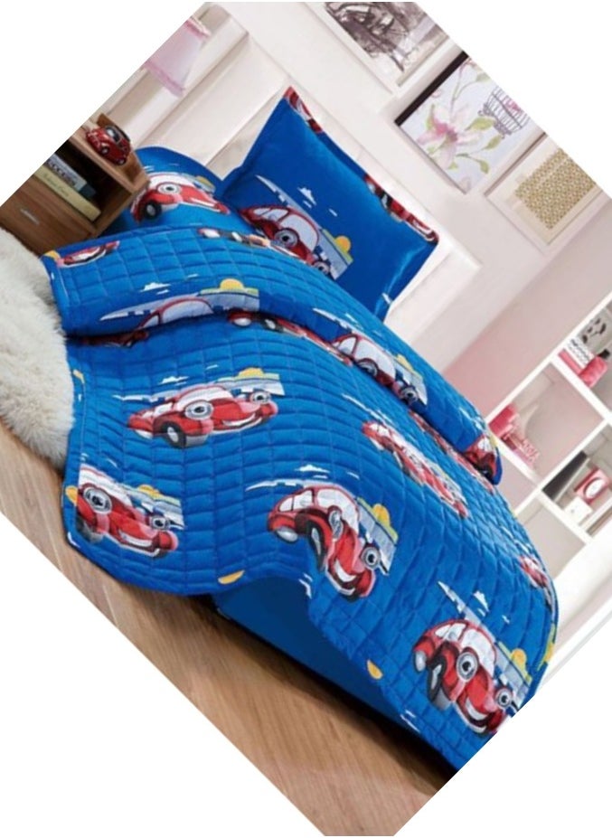 Moon - Compressed Bed Comforter Set Consisting Of 3 Pieces ChildrenS Drawings - Image 1