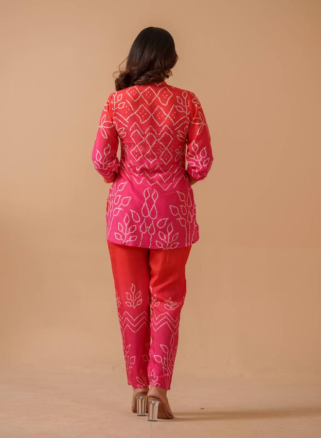 DW Embroidered Mandarin Collar Tunic and Trouser Co-Ords - Image 3