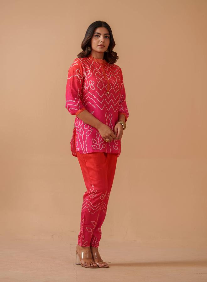 DW Embroidered Mandarin Collar Tunic and Trouser Co-Ords - Image 5