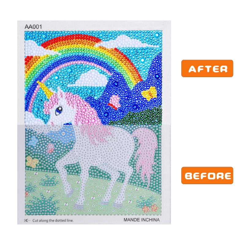ZALIAFEI Diamond Art for Kids with Frames, Mosaic Gem Sticker Art Projects Kits, Holiday Crafts Supplies Gifts for Girls Boys Ages 6 7 8 9 10 11 12 - Image 4