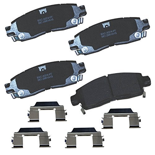 Bendix Premium SBC883 Ceramic Rear Brake Pads for Select Models Buick Enclave,Rainier,Cadillac XTS,Chevrolet SSR,Trailblazer,Trailblazer EXT,Traverse,GMC Acadia,Envoy,Isuzu,Olds Bravada,Saab,Saturn - Image 1