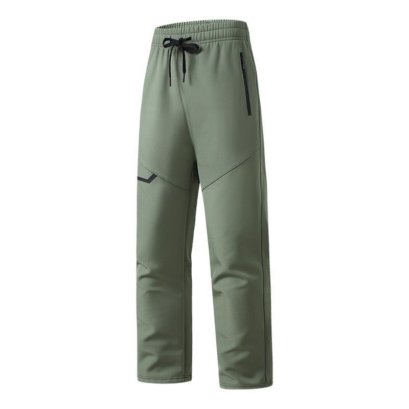 New Soft Shell Pants For Men And Women, Velvet Thickened Warm Pants, Loose - Image 1