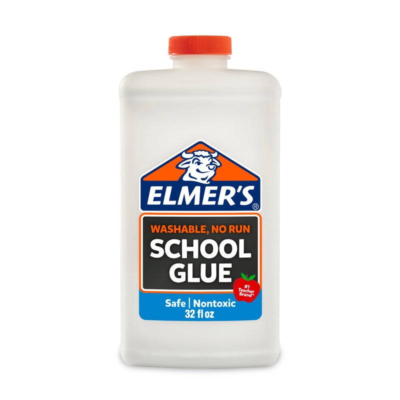 Elmer's Liquid School Glue, White, Washable, 32 Ounces - Great for Making Slime - Image 1