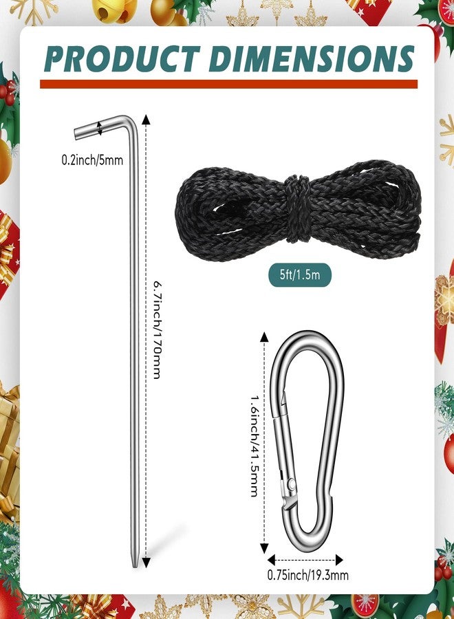 زينغمي مجموعة زينة قابلة للنفخ من Zhengmy، تتضمن أوتادًا وحبالًا معدنية مع خطافات، وهي عبارة عن ملحقات قابلة للنفخ بديلة للحديقة والمنزل والحديقة الخارجية والعطلات. - Image 3