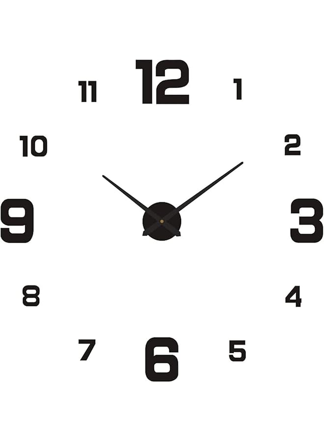 The Bros 3D Wall Clock, Frameless DIY Large Wall Clock Stickers, Acrylic Sticker Wall Clock Modern Design Clock, DIY Wall Decoration - Image 1