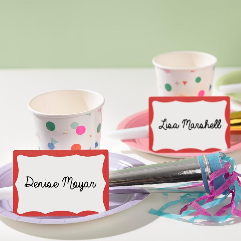 AVERY Name Badge Labels, Red Border, 2-1/3" x 3-3/8", 100 Badges (5143) - Image 4