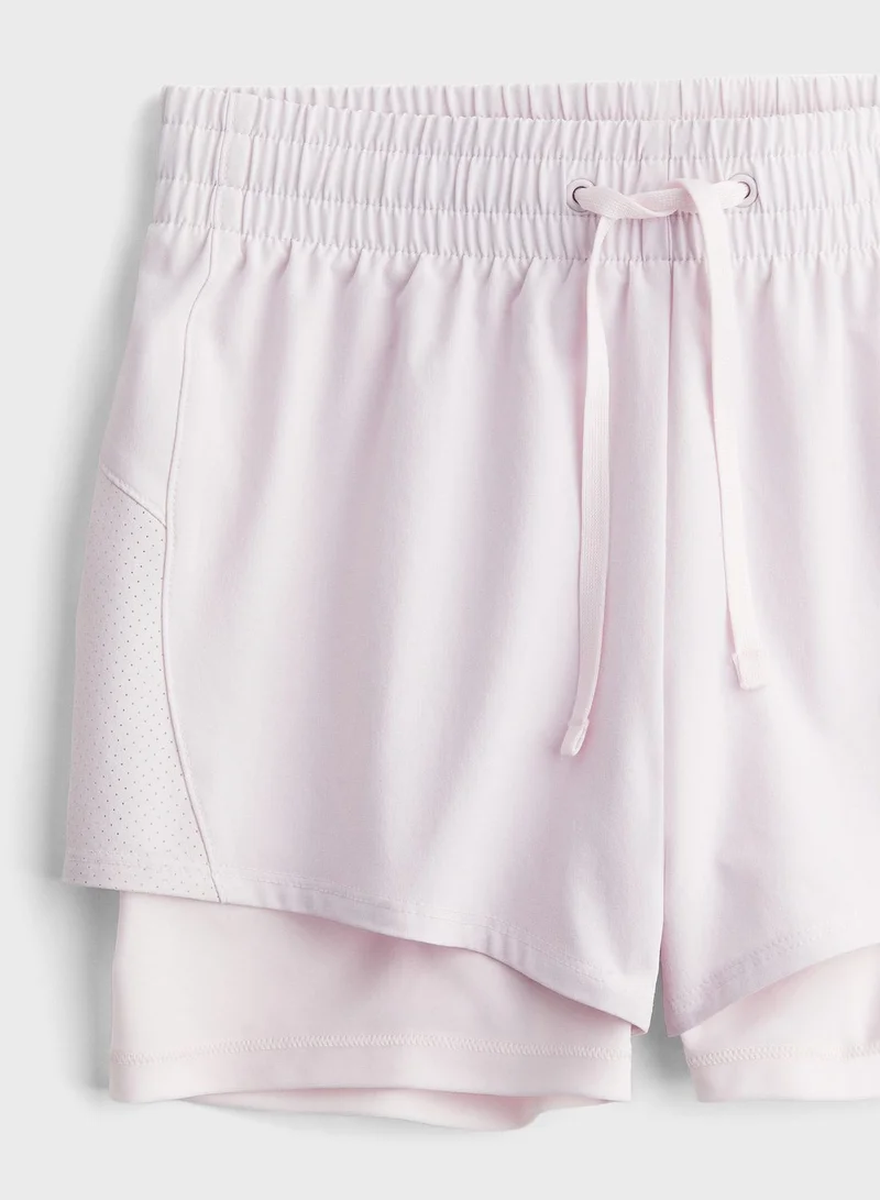 H&M Ruffle High Waist Shorts
