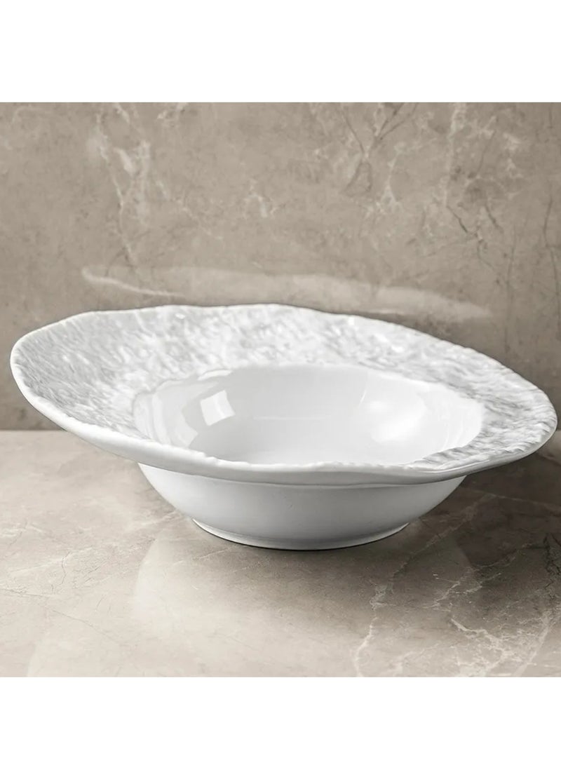 MAAC HOME Qbebe MAAC Home  Coral Cozy White Soup Bowl Elegant Durable and Classic design Perfect for Family Everyday Use, and Family Get- Together, Restaurant, Banquet and More (Set of 1) - Image 2