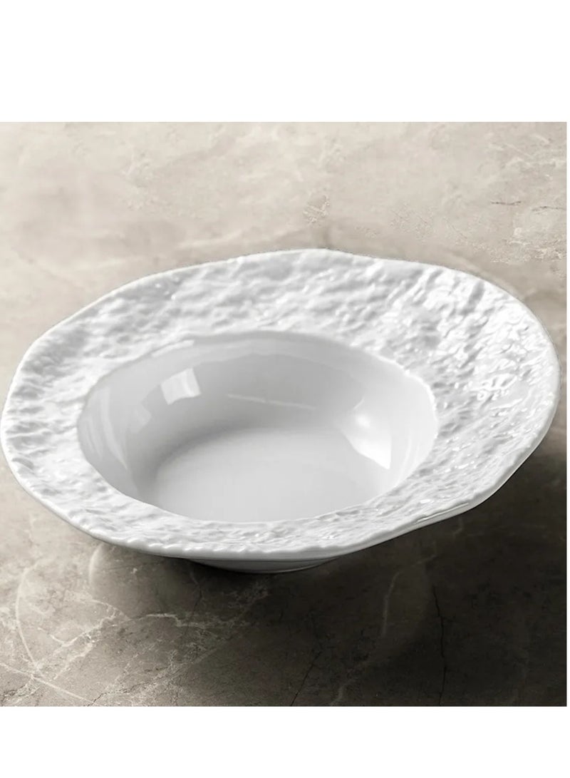 MAAC HOME Qbebe MAAC Home  Coral Cozy White Soup Bowl Elegant Durable and Classic design Perfect for Family Everyday Use, and Family Get- Together, Restaurant, Banquet and More (Set of 1) - Image 3