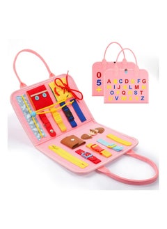 KASTWAVE Busy Board for Toddlers, Preschool Toys Common Sense of Life Dressing and Tying Shoelaces, Felt Bag Educational Learning Toys for Kid  - Image 1