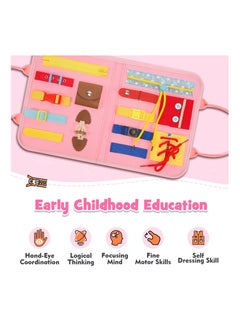 KASTWAVE Busy Board for Toddlers, Preschool Toys Common Sense of Life Dressing and Tying Shoelaces, Felt Bag Educational Learning Toys for Kid  - Image 4