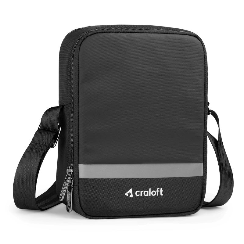 CRALOFT Store Travel Crossbody Sling Bag for Man, Water-Resistant Polyster Small Shoulder Bag for Office Business, Multi-Pocket Messenger Side Bag for Passport, Mobile, Charger, Cash - Image 1