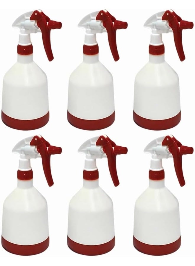 AKC Plastic Spray Bottle (6 Pack, 500ml, All-Purpose) Heavy Duty Spraying Bottles Leak Proof Mist Empty Water Bottle for Cleaning Solution Planting Pet with Adjustable Nozzle and Measurements - Image 1