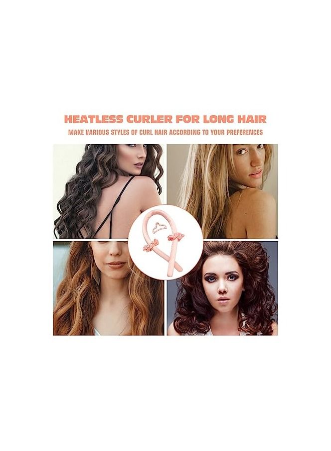 ORiTi Heatless Curling Rod Headband No Heat Silk Ribbon Hair Curls with Hair Claw Clip - Image 4
