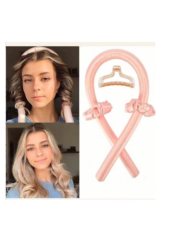 ORiTi Heatless Curling Rod Headband No Heat Silk Ribbon Hair Curls with Hair Claw Clip - Image 1