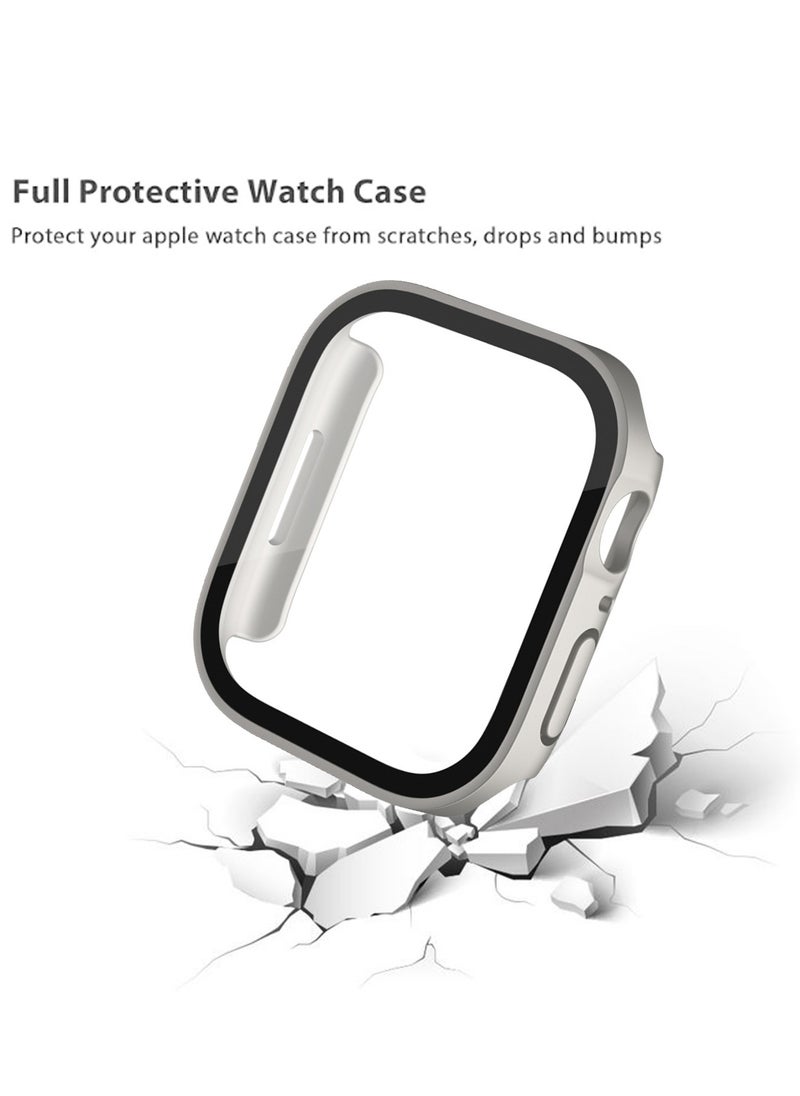 X-level - Hard PC Case for Apple Watch Case 41mm Series 8/ 7/9 with Tempered Glass Screen Protector, Full Hard Ultra-Thin Scratch Resistant Bumper Protective Cover 41MM - Image 1