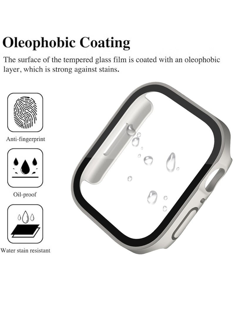 X-level - Hard PC Case for Apple Watch Case 41mm Series 8/ 7/9 with Tempered Glass Screen Protector, Full Hard Ultra-Thin Scratch Resistant Bumper Protective Cover 41MM - Image 1