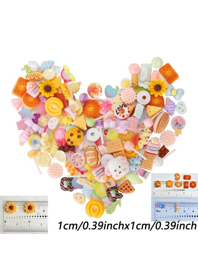 AIPULIDUO 118 pcs Slime Charms Food Cute Set，Mixed Lot Assorted Food Resin Flatback Cute Sets for DIY Crafts Making, Decorations, Bulk Mixed Ornament Scrapbooking, Embellishments, Hair Clip - Image 3