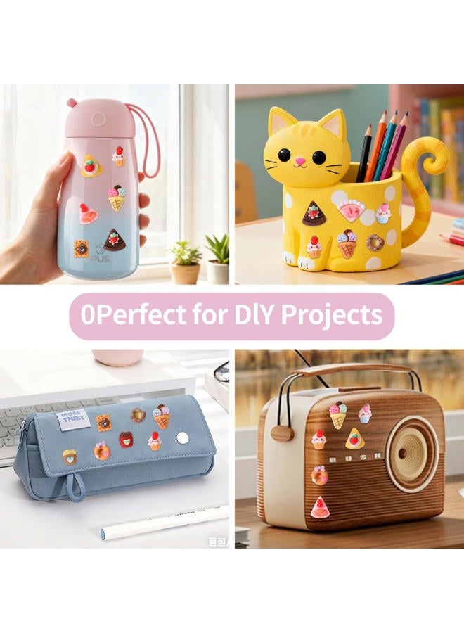 AIPULIDUO 118 pcs Slime Charms Food Cute Set，Mixed Lot Assorted Food Resin Flatback Cute Sets for DIY Crafts Making, Decorations, Bulk Mixed Ornament Scrapbooking, Embellishments, Hair Clip - Image 5