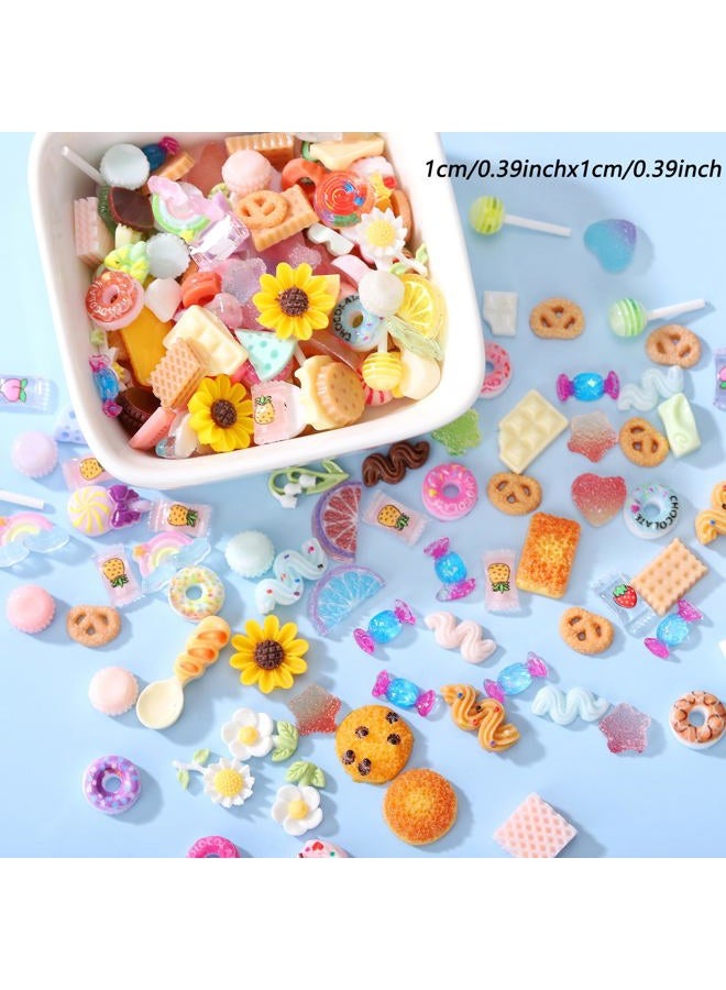AIPULIDUO 118 pcs Slime Charms Food Cute Set，Mixed Lot Assorted Food Resin Flatback Cute Sets for DIY Crafts Making, Decorations, Bulk Mixed Ornament Scrapbooking, Embellishments, Hair Clip - Image 2