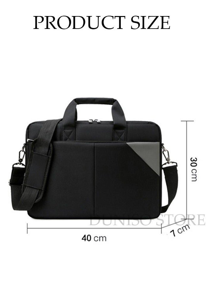 DUNISO 15.6 Inch Laptop Bag Lightweight Computer Bag Travel Business Briefcase Water Resistance Shoulder Messenger Bag Laptop Hand Bag Crossbody Bag for Men and Women Work Office - Image 4