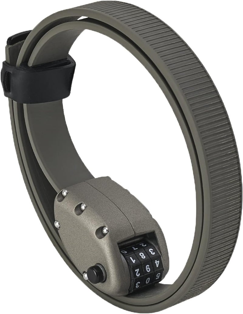 OTTOLOCK HEXBAND Cinch Lock - Lightweight Anti Theft Combination Bike Lock, Compact, Extra Tough, Bicycle Accessories, Grey, 30 Inch - Image 1