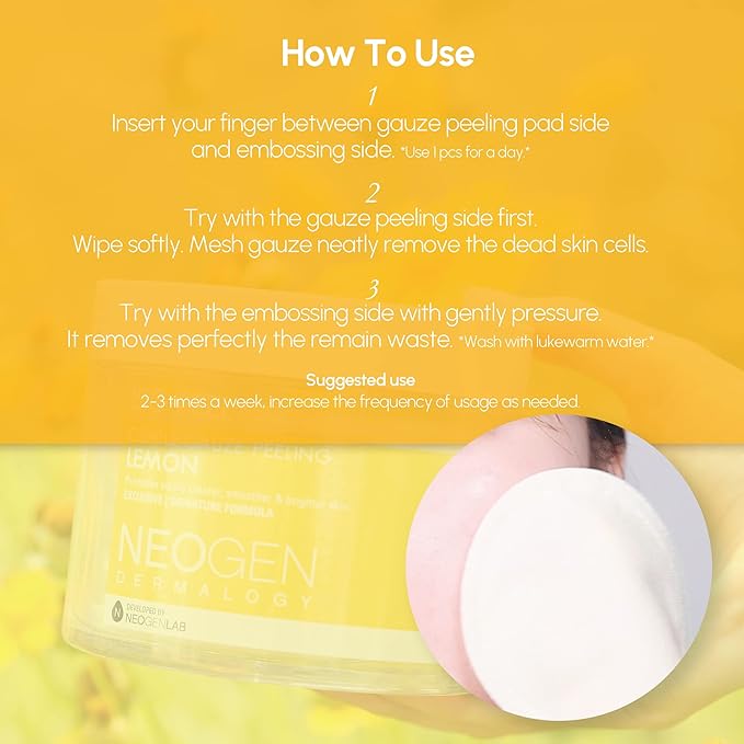 DERMALOGY by NEOGENLAB Neogen Dermalogy Bio Peel Gauze Peeling Lemon 200 ml30pads Premium exfoliating pads - Image 5