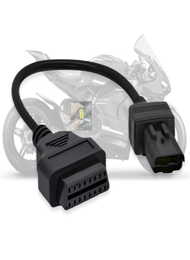 AMHTDOL Obd2 Adapter Fit for Ducati Motorcycle 4Pin OBD Cable,Obd1 to Obd2 Adapter Connector for Diavel/Multistrada 1200/Panigale 1199/Monster 696/796/1100 Bike,Work with ELM327 Code Reader Scanner - Image 1
