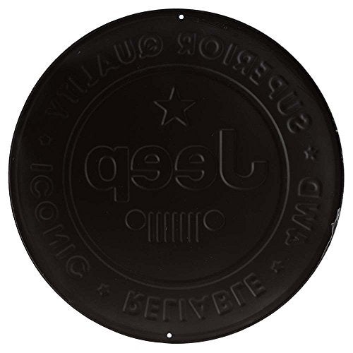 Open Road Brands Jeep Round Embossed Metal Sign - Vintage Jeep Sign for Garage or Man Cave - Image 3