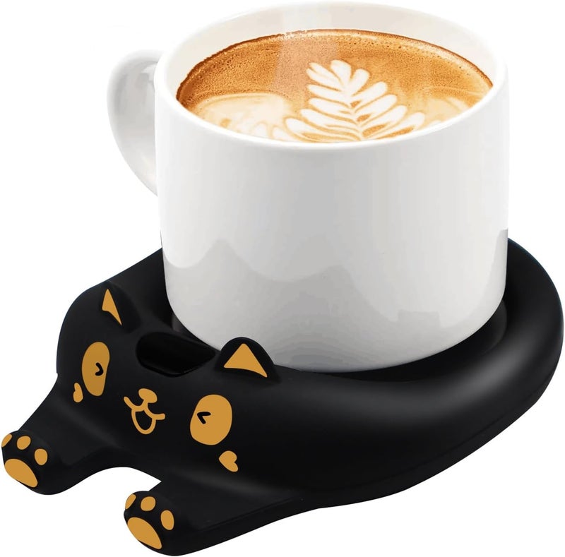 Mug WarmerCoffee Warmer for Desk Candle Warmer Auto Shut OffCoffee Cup Warmer with 3 Temp SettingsElectric Beverage Warmer Plate for CoffeeTeaWater Milk and Cocoa Black