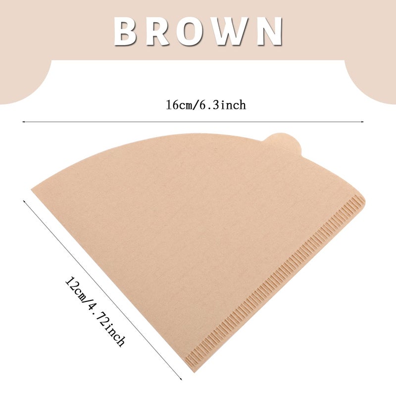 Lanjue 150PCS Coffee Filter Papers, V60 Coffee Filters 02 Unblenched Natural Brown Size 2 Cone Filter Papers for V60 Pour Over Coffee Maker(1-4 Cups) - Image 5