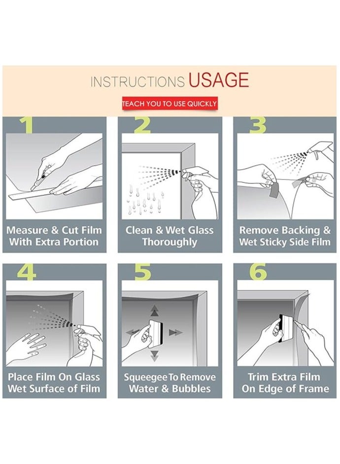 Today Idea Removable Anti UV No Glue Self Static Blackout Window Film for Bathroom Living Bedroom Kitchen Home (90x254cm) - Image 5