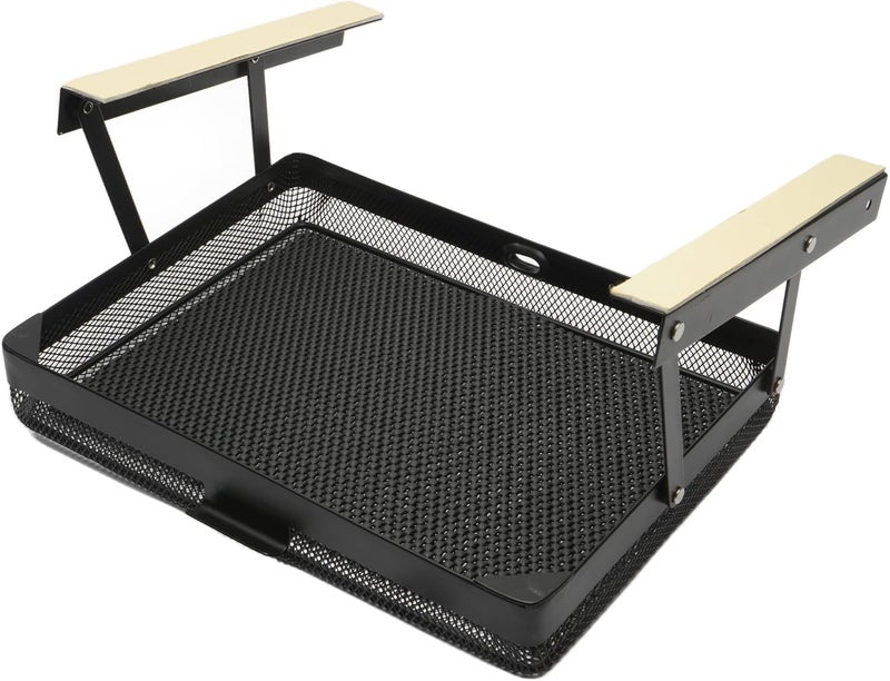 COFFEEKEEPERS Everything Keeper - Organizer for Home, Kitchen, Bathroom, RV, Small Spaces - Storage Organizers - Compact Metal Basket - Under Cabinet Holder - Easy Install - Holds Strong - 13 x 10 x 2.5 in - Black - Image 1