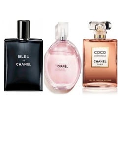 شنيل مجموعة عطور شانيل تندر وعطر كوكو شانيل إنتنس وعطر بلو شانيل بفريوم 300 مل