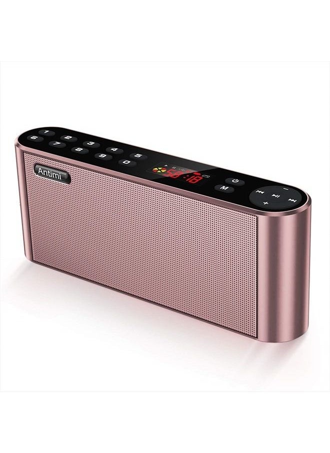Bluetooth Speaker,FM Radio Player,MP3 Player Stereo Portable Wireless Speaker Drivers with HD Sound, Built-in Microphone, High Definition Audio and Enhanced Bass(Black) (Pink)