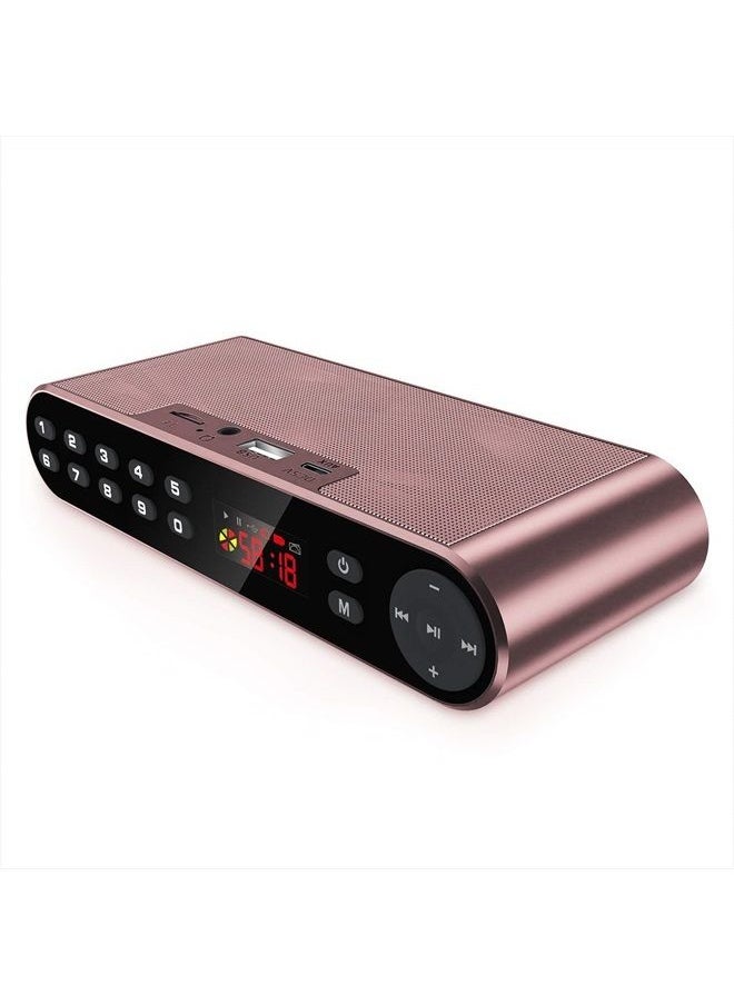 Bluetooth Speaker,FM Radio Player,MP3 Player Stereo Portable Wireless Speaker Drivers with HD Sound, Built-in Microphone, High Definition Audio and Enhanced Bass(Black) (Pink)