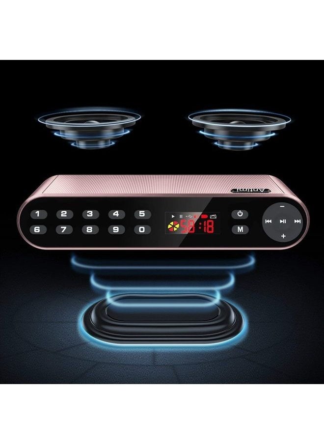 Bluetooth Speaker,FM Radio Player,MP3 Player Stereo Portable Wireless Speaker Drivers with HD Sound, Built-in Microphone, High Definition Audio and Enhanced Bass(Black) (Pink)