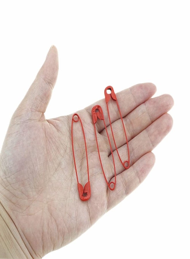 SaktopDeco Red Safety Pins 2.16 Inch Metal Safety Pins for Handcrafts DIY Sewing Art Craft Pin Pack of 100 - Image 3