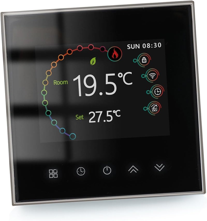 Simple multi-feature universal build Dioche WiFi Smart Thermostat - Weekly Programmable Touch Control, Mobile APP & Voice Control Compatible with - Ideal for Home Water Heating & Energy Savings (Water Heating) Elegant multi-option build - Image 2