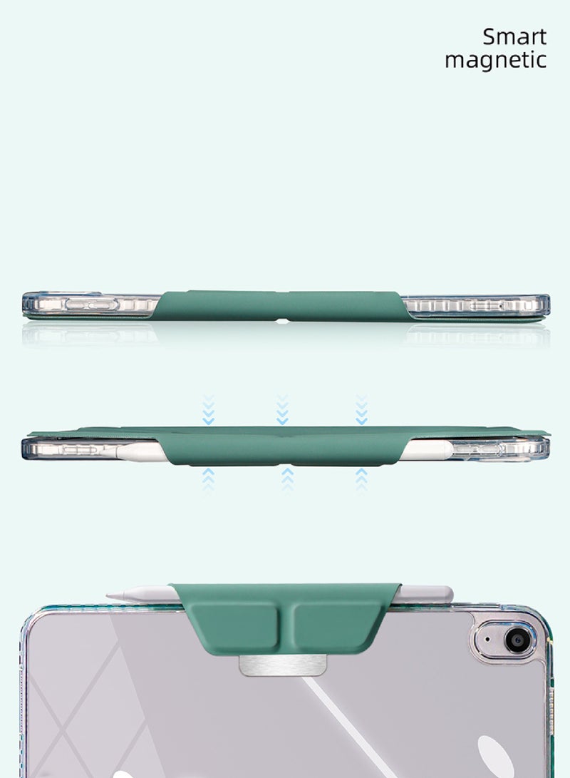 روك بو جراب لجهاز iPad Air 11 بوصة M3/M2 2025/2024 الجيل iPad Air 11 جراب/جراب لجهاز iPad Air 5 10.9 بوصة 2022/Air 4 10.9 بوصة 2020 جراب iPad Air 10.9 جراب رفيع بحامل شفاف ناعم وظهر شفاف مع حامل قلم رصاص قابل للسحب غطاء ذكي لجهاز ir 5th/air 4th 10.9 بوصة 2022/2020، air 6th/air 7th 11 بوصة 2025/2024 - Image 5