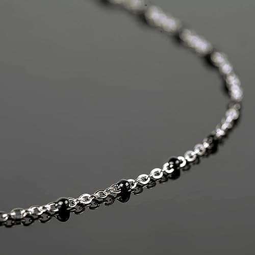UMAOKANG 10 Meters Stainless Steel Jewelry Chain for Jewelry Making Black Enamel Bead Cable Chain Roll with Open Jump Rings and Lobster Clasps - Image 3