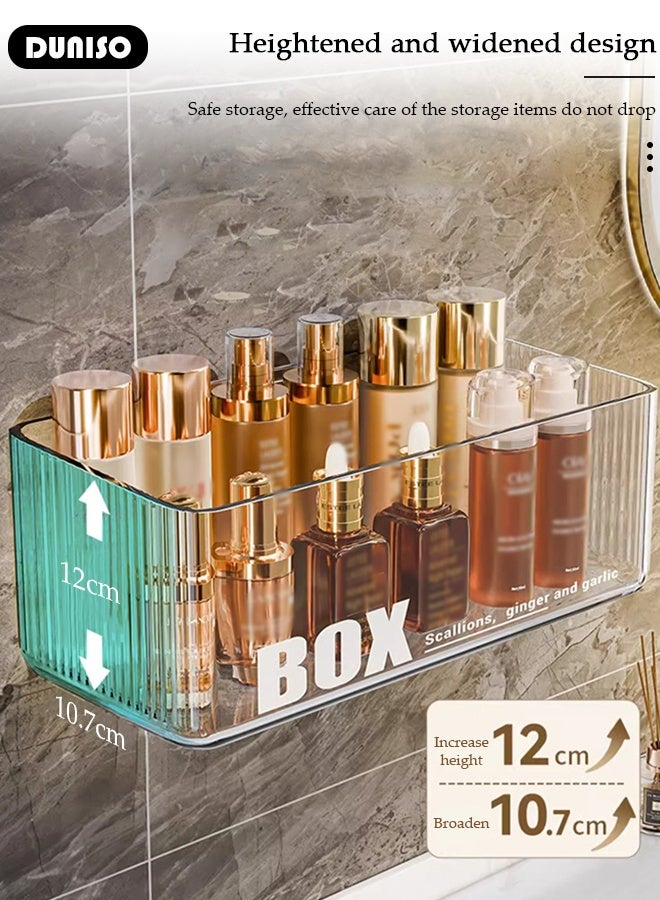 DUNISO Shower Caddy Shelf, Adhesive  Bathroom Shower Rack, No Drilling Wall Mounted Shower Organizer, High Load-Bearing Rustproof Bath Storage Basket for Bathroom, Toilet, Kitchen - Image 5