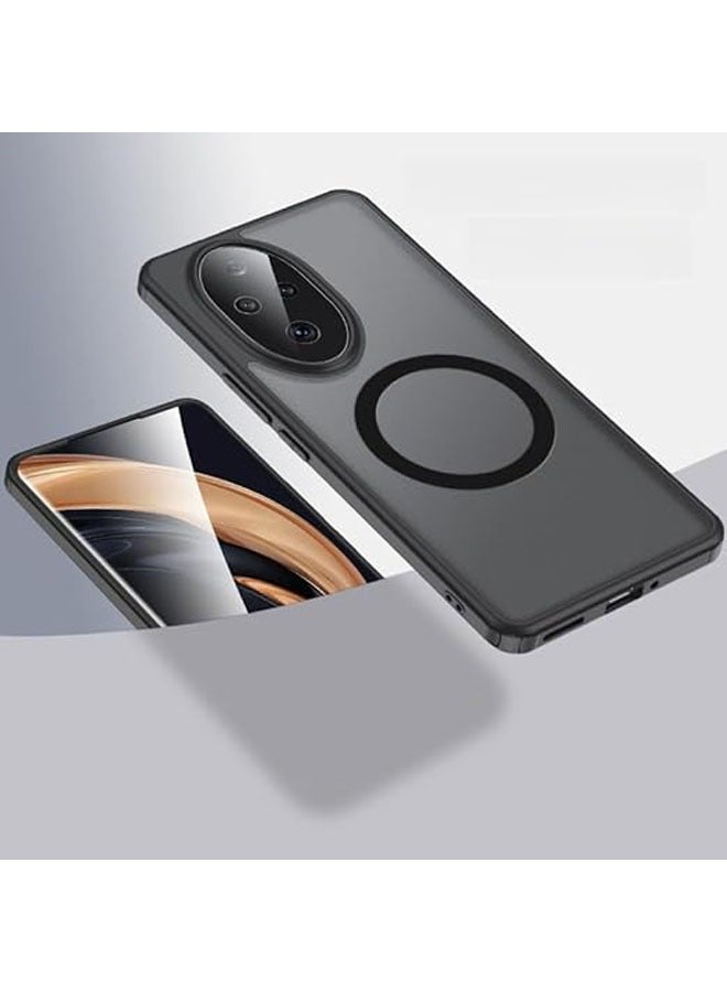 general For Honor 200 Pro, ultra-slim TPU frame Honor 200 Pro case with magnetic ring on the back, support for wireless charging and car mount - Image 1