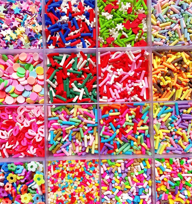 EHOPE Fake Sprinkles 220G Polymer Clay Slices Fake Candy Sprinkle Faux Sprinkles for Nail Art DIY Crafts Cake Phone (28 Styles) - Image 3