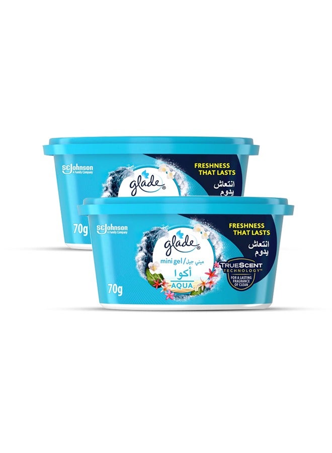 Glade Mini Gel Aqua 3x70G Pack of 2 - Image 1