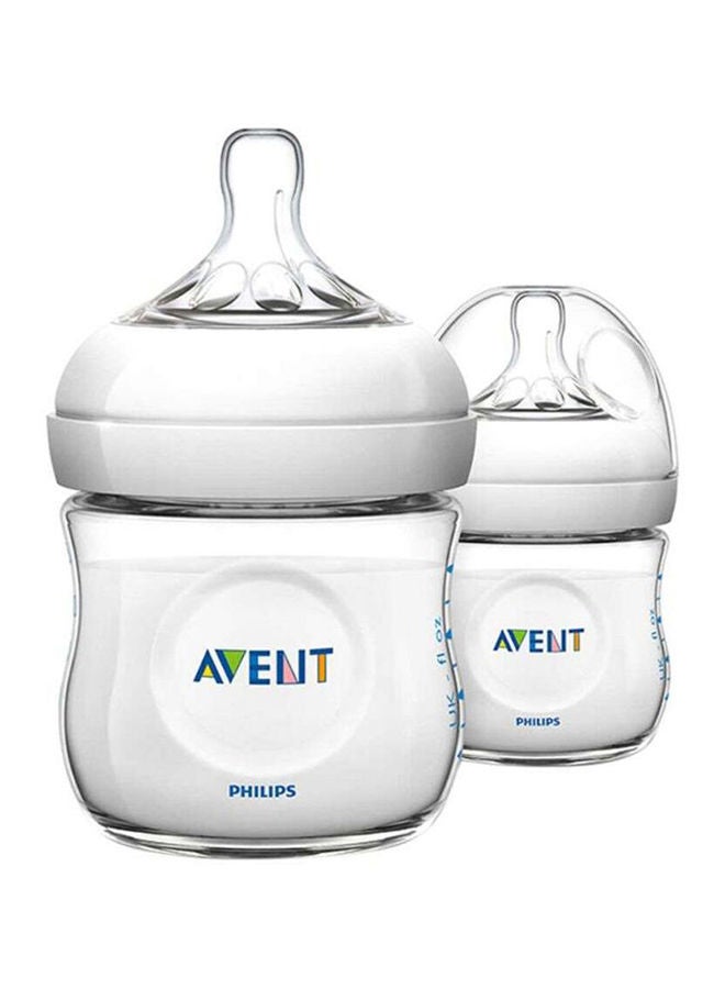 Philips Avent 2-Piece Natural Feeding Baby Ultra Soft Nipple Bottle Set For Newborn Babies 125 Ml
