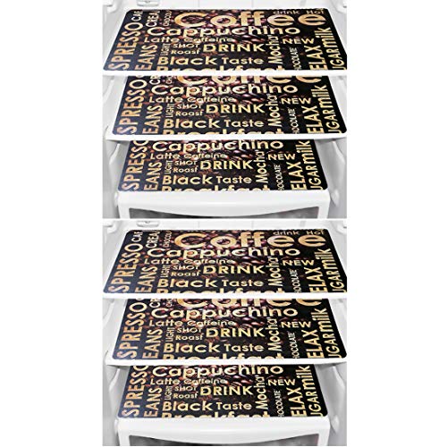 KANUSHI® PVC Fridge Multi Purpose Mats/Fridge Mats Set of 6 / Refrigerator Mats Set (COPY-FRIMAT-M-26-06) - Image 1