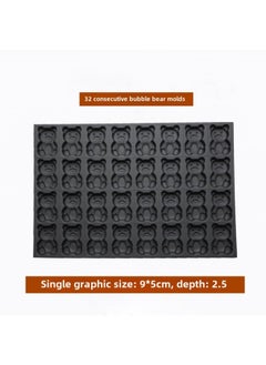 Kindergarten Non-stick Chicken Cake Mold 40*60 Animal Baking Tray Commercial Oven Anhydrous Crispy Bear Paw-Specifications:32 Consecutive Bubble Bear Molds