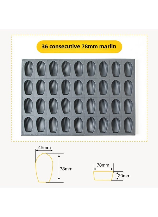Generic - Kindergarten Non-stick Chicken Cake Mold 40*60 Animal Baking Tray Commercial Oven Anhydrous Crispy Bear Paw-Specifications:32 Consecutive Bubble Bear Molds - Image 1